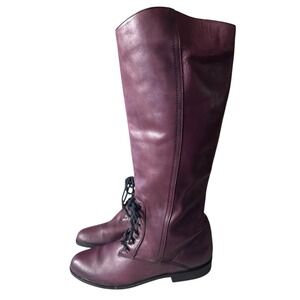 Mister Shoes Tina Tall Oxblood/Purple Leather Boots, Cosplay, Size 7, Argentina